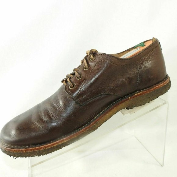 Frye Size 9 D Brown Leather Oxfords Mens R4B11